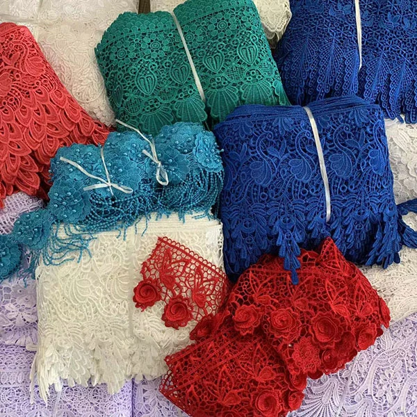 Guipure Polyester Lace Water Soluble 3d Lace Trim