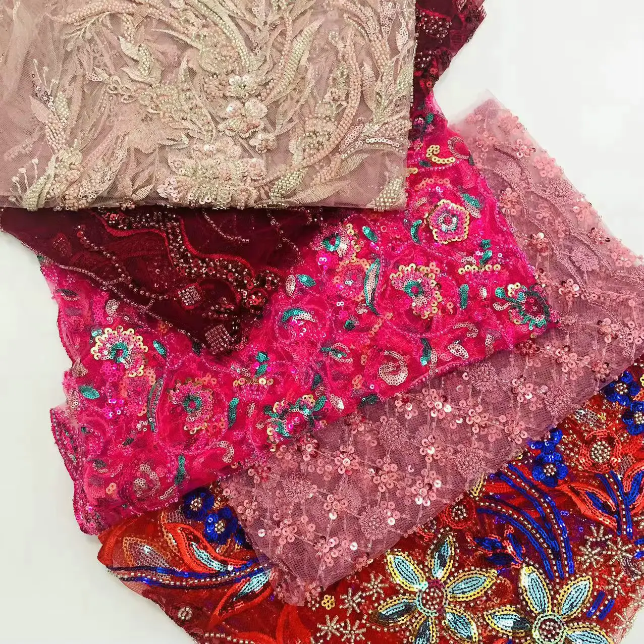 Wholesale Beautiful 3d Flower Beaded Cheap Textile Embroidery Fabric Swiss Voile Lace Trim 2021 Wholesale Beautiful 3d Flower Beaded Cheap Textile Embroidery Fabric Swiss Voile Lace Trim 2021