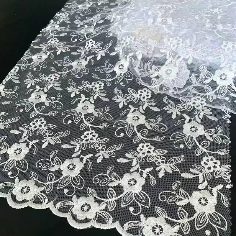 Wholesale Beautiful 3d Flower Beaded Cheap Textile Embroidery Fabric Swiss Voile Lace Trim 2021 Wholesale Beautiful 3d Flower Beaded Cheap Textile Embroidery Fabric Swiss Voile Lace Trim 2021