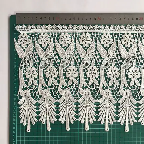 Multicolor Embroidered Lace With 3d Mesh Flowers Ribbon Beaded Tube Barcode Embroidery Lace