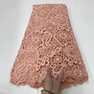 100 ٪ پارچه توری گلدوزی رنگارنگ فرانسوی برای لباس زنانه