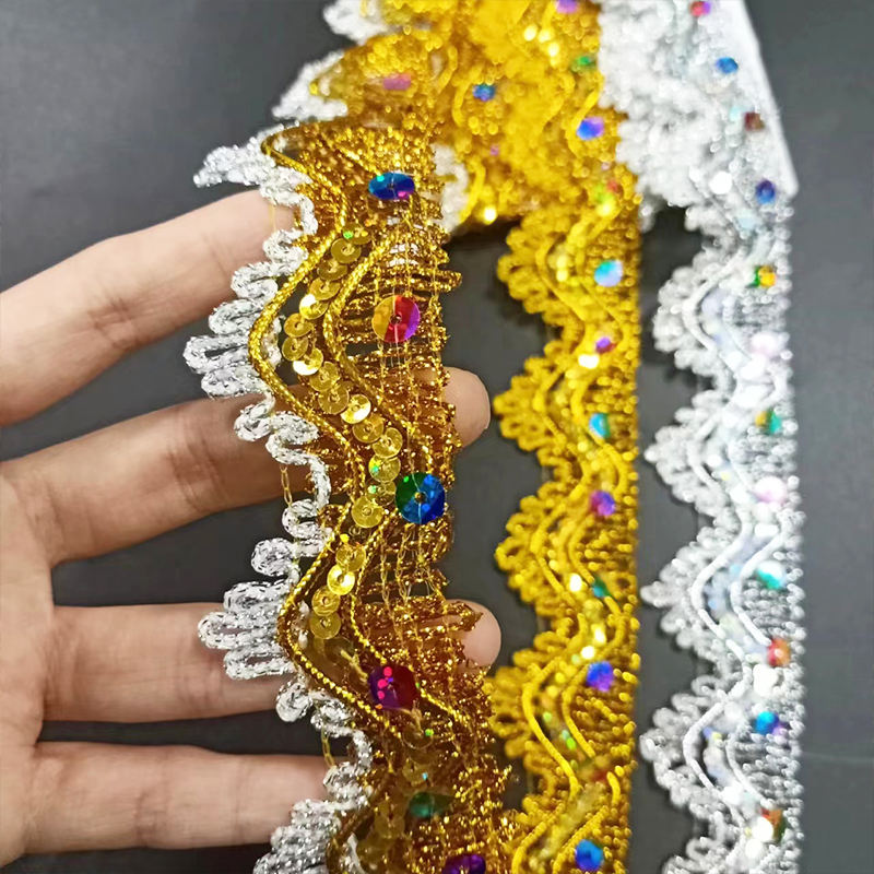 لوازم جانبی پوشاک طلا و نقره ای فلزی توری توری توری چند رنگ چند رنگ طلای توری فلزی